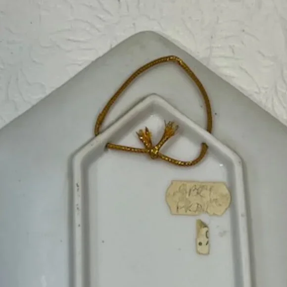 VTG Old Irish Blessing Ceramic Wall Hanging Cottage Scene Plaque Art 4.4"x6.5" - Picture 9 of 11